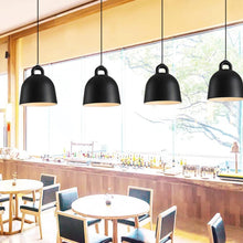 Cargar imagen en el visor de la galería, Lámpara colgante resina negro interior blanco Ø40x44 cm E27 - LGLC0147