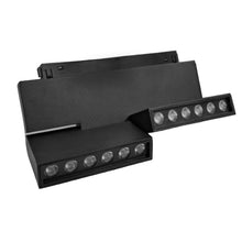Cargar imagen en el visor de la galería, Foco aluminio doble negro para riel magnetico 23 cm LED 12W - ARFO0014