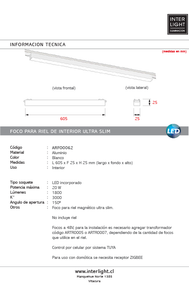 Foco fijo magnético ultra slim blanco LED 20W - ARFO0062