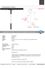 Cargar imagen en el visor de la galería, Lámpara colgante para riel magnético ultra slim aluminio negro LED 4.5W TUYA - ARLC0030