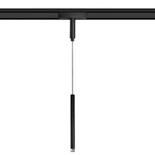 Cargar imagen en el visor de la galería, Lámpara colgante para riel magnético ultra slim aluminio acrílico negro Ø3x1,90 cm LED 6W TUYA - ARLC0032