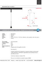 Cargar imagen en el visor de la galería, Lámpara colgante para riel magnético ultra slim aluminio negro LED 6W TUYA - ARLC0034