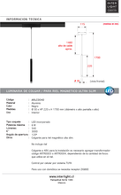 Cargar imagen en el visor de la galería, Lámpara colgante para riel magnético aluminio Negro 22 cm LED 6W TUYA - ARLC0041