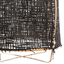Cargar imagen en el visor de la galería, Lámpara colgante bambú fibra natural negra Ø67 cm E27 - AYLC0002 (EXHIBICIÓN)