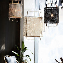 Cargar imagen en el visor de la galería, Lámpara colgante bambú fibra natural negra Ø67 cm E27 - AYLC0002 (EXHIBICIÓN)