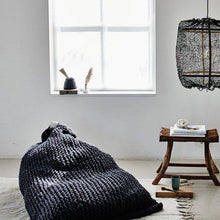 Cargar imagen en el visor de la galería, Lámpara colgante bambú malla sisal negro Ø41 cm E27 - AYLC0004
