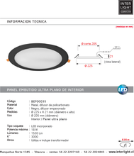 Cargar imagen en el visor de la galería, Foco embutido ultra plano negro LED Ø 22,5 18W - BEFO0035