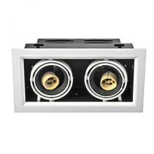 Cargar imagen en el visor de la galería, Foco embutido puzzle blanco basculante 2 luces GU10 - DLFO0003
