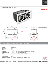 Cargar imagen en el visor de la galería, Foco embutido puzzle blanco basculante 2 luces GU10 - DLFO0003