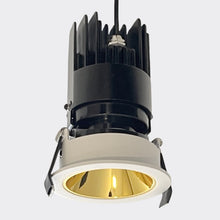 Cargar imagen en el visor de la galería, Foco embutido retraído metal blanco interior dorado Ø 9,2 cm LED 15W - FLFO0022
