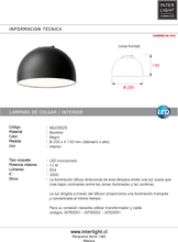Cargar imagen en el visor de la galería, Lámpara colgante aluminio negro Ø20x13 cm 12W LED - JGLC0025