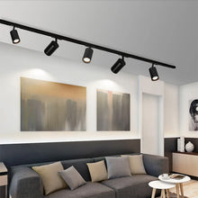 Cargar imagen en el visor de la galería, Foco para riel monofásico aluminio negro Ø8cm 30W 3000k- KOFO0007