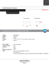 Cargar imagen en el visor de la galería, Foco riel magnético slim negro 6W 24° 48V 3000K - KOFO0012