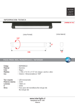 Cargar imagen en el visor de la galería, Foco riel monofásico aluminio negro 34,6 cm 20W - KOFO0022