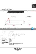 Cargar imagen en el visor de la galería, Foco riel monofásico aluminio negro 34,6 cm 20W - KOFO0024