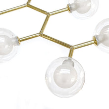 Cargar imagen en el visor de la galería, Lámpara colgante oro vidrio opal 1,20 cm 10 luces G9 - LGLC0134