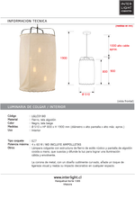 Cargar imagen en el visor de la galería, Lámpara colgante fierro tela beige Ø51x80 cm 4 luces E27 - LGLC0180