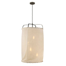 Cargar imagen en el visor de la galería, Lámpara colgante fierro tela beige Ø51x80 cm 4 luces E27 - LGLC0180