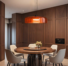 Cargar imagen en el visor de la galería, Lámpara colgante vidrio naranjo 45x11cm 5W LED - LGLC0188