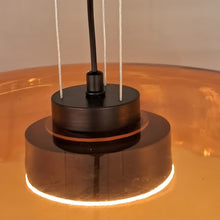 Cargar imagen en el visor de la galería, Lámpara colgante vidrio naranjo 45x11cm 5W LED - LGLC0188