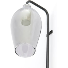 Cargar imagen en el visor de la galería, Lámpara de pared metal negro mate vidrio humo 16x18x65 cm E27 - LLAP0096