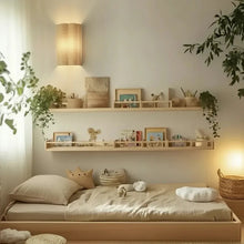 Cargar imagen en el visor de la galería, Lámpara de pared textil lino natural 26x15x40 cm E27- LLAP0099