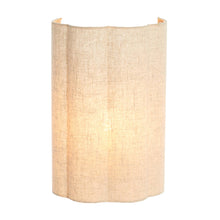Cargar imagen en el visor de la galería, Lámpara de pared textil lino natural 26x15x40 cm E27- LLAP0099