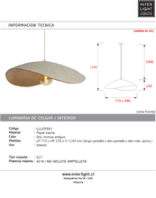 Cargar imagen en el visor de la galería, Lámpara colgante papel mache gris bronce antiguo 71x23 cm E27 - LLLC0561