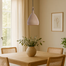 Cargar imagen en el visor de la galería, Lámpara colgante metal tierra marrón claro moteado Ø24x37cm E27 - LLLC0569