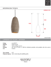 Cargar imagen en el visor de la galería, Lámpara colgante papel maché Ø24x48 cm E27 - LLLC0571