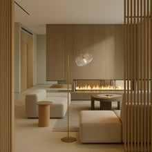 Cargar imagen en el visor de la galería, Lámpara de pie metal bronce vidrio ahumado Ø30x160 cm E27 -LLLP0067