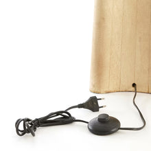 Cargar imagen en el visor de la galería, Lámpara de pie madera natural pantalla de tela Ø23x1,25 cm E27 - LLLP0082