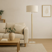 Cargar imagen en el visor de la galería, Lámpara de pie metal beige brillante, níquel Ø30x132 cm - LLLP0085