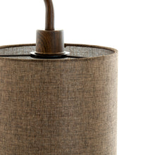Cargar imagen en el visor de la galería, Lámpara de pie estampado madera marrón oscuro Ø28x155 cm E27 - LLLP0087