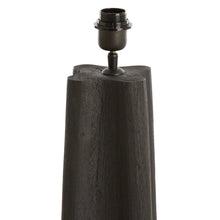 Cargar imagen en el visor de la galería, Lámpara de pie madera negro mate pantalla de tela Ø23x1,25 cm E27 - LLLP0090