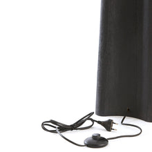 Cargar imagen en el visor de la galería, Lámpara de pie madera negro mate pantalla de tela Ø23x1,25 cm E27 - LLLP0090