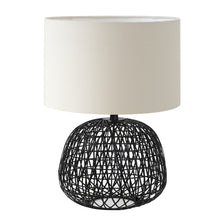 Cargar imagen en el visor de la galería, Lámpara sobremesa metal negro Ø32x28,5cm E27 - LLLS0335