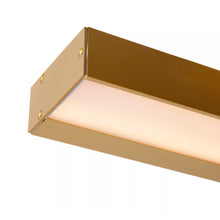 Cargar imagen en el visor de la galería, Apliqué metal acrílico oro mate 90x8 cm LED 13W - LUAP0118