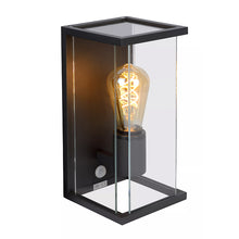 Cargar imagen en el visor de la galería, Aplique exterior grafito con sensor 14x16x29 cm IP54 E27 - LUAP0139
