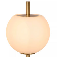 Cargar imagen en el visor de la galería, Aplique metal dorado vidrio opal 12x18,4x34,7 cm G9 - LUAP0160