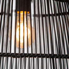 Cargar imagen en el visor de la galería, Lámpara colgante exterior PVC negro Ø35x39 cm E27 - LULC0263