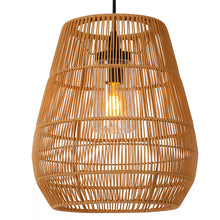 Cargar imagen en el visor de la galería, Lámpara colgante exterior PVC natural Ø35x39 cm E27 - LULC0264