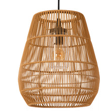 Cargar imagen en el visor de la galería, Lámpara colgante exterior PVC natural Ø35x39 cm E27 - LULC0264