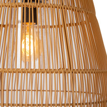 Cargar imagen en el visor de la galería, Lámpara colgante exterior PVC natural Ø35x39 cm E27 - LULC0264