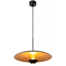 Cargar imagen en el visor de la galería, Lámpara colgante aluminio negro oro mate Ø40 cm 12W LED - LULC0327
