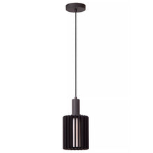 Cargar imagen en el visor de la galería, Lámpara colgante aluminio negro Ø15 cm E27 - LULC0328