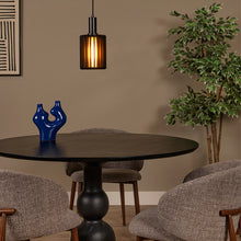 Cargar imagen en el visor de la galería, Lámpara colgante aluminio negro Ø15 cm E27 - LULC0328