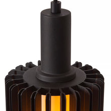 Cargar imagen en el visor de la galería, Lámpara colgante aluminio negro Ø15 cm E27 - LULC0328