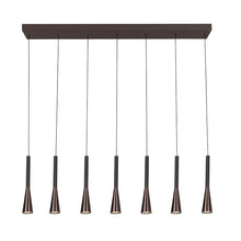 Cargar imagen en el visor de la galería, Lámpara colgante alumino caé negro dimeable 7 luces 6,2W 2700K 4000K LED - LULC0332