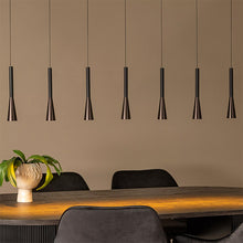 Cargar imagen en el visor de la galería, Lámpara colgante alumino caé negro dimeable 7 luces 6,2W 2700K 4000K LED - LULC0332